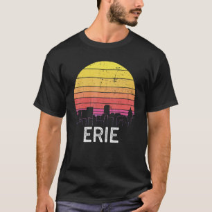 Retro Pennsylvania Erie Skyline Vintag Urban Buil T-Shirt