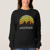Retro Pennsylvania Greensburg Visitors Skyline Vin Sweatshirt (Vorderseite)