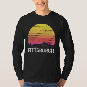 Retro Pennsylvania Pittsburgh Skyline Vintage Stad T-Shirt