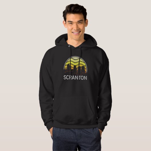 Retro Pennsylvania Scranton Visitors Skyline Vinta Hoodie (Vorne ganz)