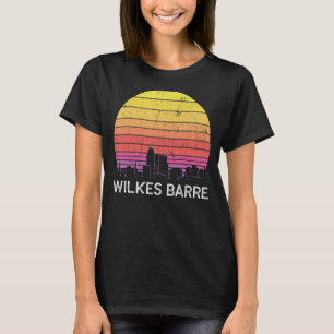 Retro Pennsylvania Wilkes Barre Skyline Vintag T-Shirt