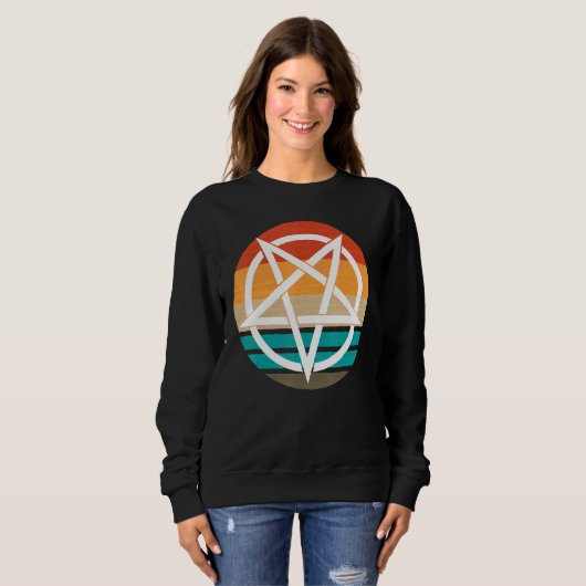 Retro Pentagram Devil 666 Sweatshirt (Vorne ganz)