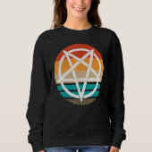 Retro Pentagram Devil 666 Sweatshirt (Vorderseite)