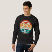 Retro Pentagram Devil 666 Sweatshirt (Vorne ganz)