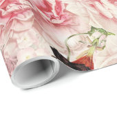 Retro Peony Blume Spring malerisches Muster Geschenkpapier (Rolleneckpunkt)
