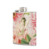 Retro Peony Blumen Spring Floral Pattern Flachmann (Links)