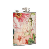 Retro Peony Blumen Spring Floral Pattern Flachmann (Rechts)