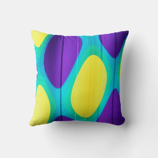 Retro Persian Carpet Peacock Feather Pattern  Kissen (Rückseite)