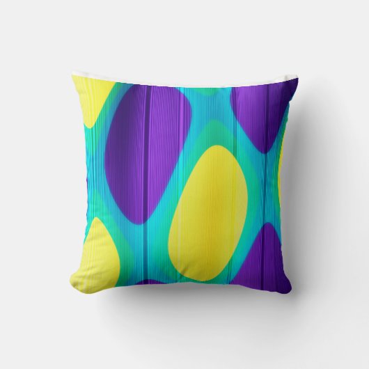 Retro Persian Carpet Peacock Feather Pattern  Kissen (Vorderseite)