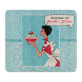 Retro-Personalisiert-6x7-Design Schneidebrett (Vorderseite)