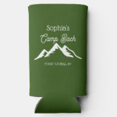 Retro Personalisiert Camp Bach Gebirge grün Selters Dosenkühler (Rückseite)