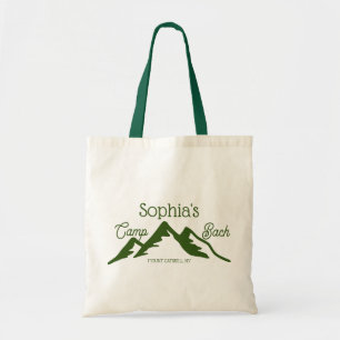 Retro Personalisiert Camp Bach Gebirge grün Tragetasche