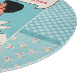 Retro Personalisiert Cutting Board Round Schneidebrett (Ecke)