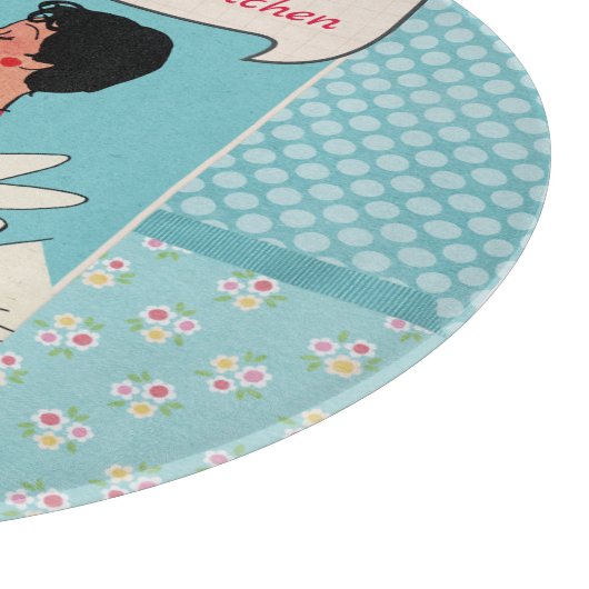 Retro Personalisiert Cutting Board Round Schneidebrett (Ecke)