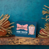 Retro Personalisiert Familienname Zuhause Theater Fotoplatte (Seite)