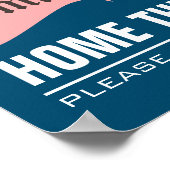 Retro Personalisiert Familienname Zuhause Theater Poster (Ecke)