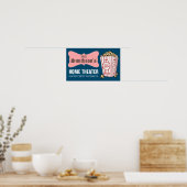 Retro Personalisiert Familienname Zuhause Theater Poster (Küche)