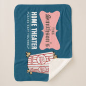 Retro Personalisiert Familienname Zuhause Theater Sherpadecke (Vorderseite)