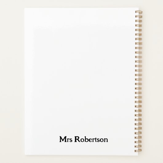 Retro personalisiert Jesus Lehrer Wertschätzung Planer (Rückseite)