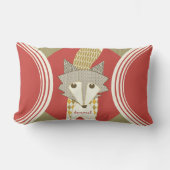 Retro Personalisiert Orange Red Olive Fox Kissen (Vorderseite)