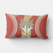 Retro Personalisiert Orange Stylized Fox Kissen (Rückseite)