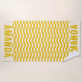 Retro Personalisiert passende Sommerferien Strandtuch (Vorderseite)