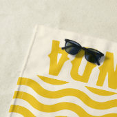 Retro Personalisiert passende Sommerferien Strandtuch (Beispiel)