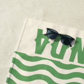 Retro Personalisiert passende Sommerferien Strandtuch (Beispiel)