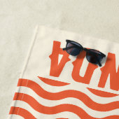 Retro Personalisiert passende Sommerferien Strandtuch (Beispiel)