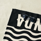 Retro Personalisiert passende Sommerferien Strandtuch (Beispiel)
