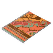 Retro Personalisiert Teacher fröhlich Hübsch moder Notizblock (Linke Seite)