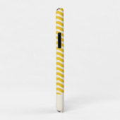 Retro Personalisierte Abstrakte, gelbe Wavy Lines Case-Mate iPhone Hülle (Hinten/Rechts)