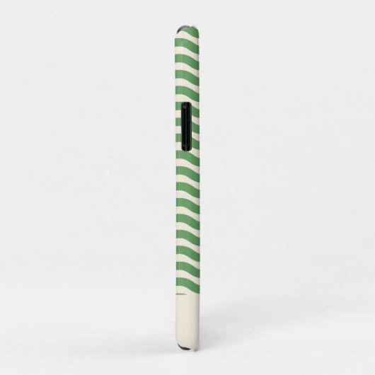 Retro Personalisierte Abstrakte Wavy Lines grün Case-Mate iPhone Hülle (Hinten/Rechts)