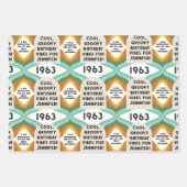 Retro-Personalisierte der 60er Jahre des Jahres 19 Geschenkpapier Set (Vorderseite)