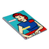 Retro Personalisierte Kunst-Spaß für kundenspezifi Notizblock (Rechte Seite)