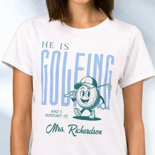 Retro personalisierte Schrift Mrs Blue lustige Gol T-Shirt
