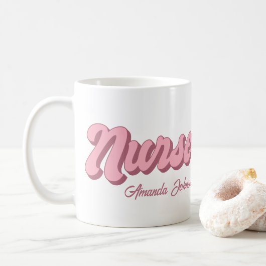 Retro Personalisierte Tasse (Mit Donut)