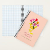 Retro Personalisierte Tulissen Niedliche Florenz N Notizblock (Innen)