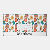 Retro Personalisierte Urlaubsreise Thema Schreibtischunterlage (Tastatur & Maus)