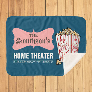 Retro personalisierter Familienname Heimkino Sherpadecke
