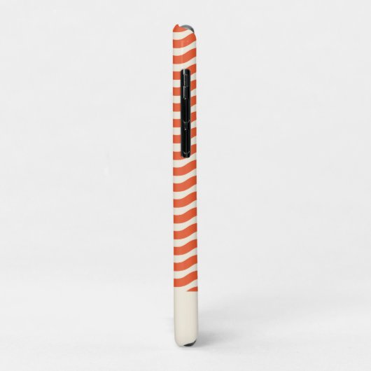 Retro Personalisierter Hippie Beach Streifen Orang Case-Mate iPhone Hülle (Hinten/Links)