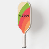 Retro personalisierter Name Pickleball Schläger (Links)