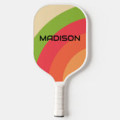Retro personalisierter Name Pickleball Schläger (Rückseite)