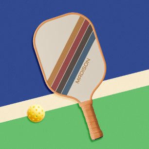 Retro personalisierter Name Pickleball Schläger