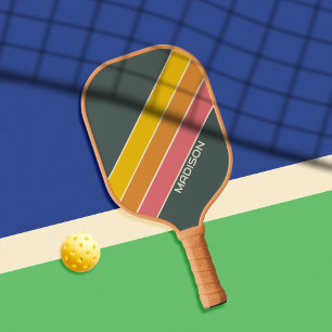 Retro personalisierter Name Pickleball Schläger