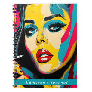 Retro Personalisierter Pop Art Fett Color Individu Notizblock