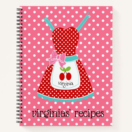 Retro Personalisiertes Rezept Buch (Vorderseite)