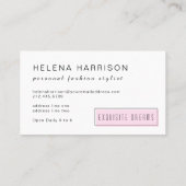 Retro persönlicher Mode-Stylistchic-Einzelhandel Visitenkarte (Rückseite)