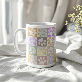 Retro Pet Checked Kaffeetasse