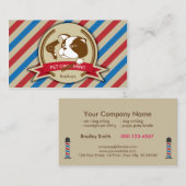 Retro Pet Grooming Service Pet Salon Visitenkarte (Vorne/Hinten)